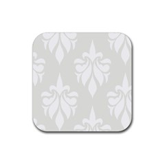 Fleur De Lis Rubber Coaster (square)  by NouveauDesign