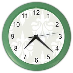 Fleur De Lis Color Wall Clocks by NouveauDesign