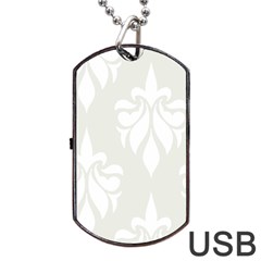 Fleur De Lis Dog Tag Usb Flash (two Sides) by NouveauDesign