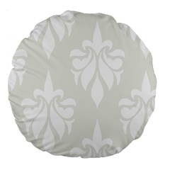 Fleur De Lis Large 18  Premium Flano Round Cushions