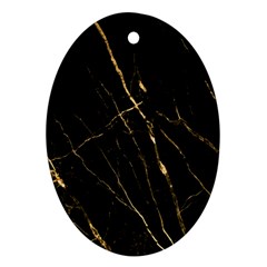 Black Marble Ornament (oval) by NouveauDesign