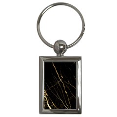 Black Marble Key Chains (rectangle)  by NouveauDesign