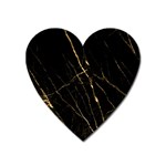 black marble Heart Magnet Front