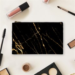 Black Marble Cosmetic Bag (medium)  by NouveauDesign