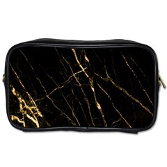 Black Marble Toiletries Bags by NouveauDesign