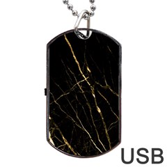 Black Marble Dog Tag Usb Flash (one Side) by NouveauDesign