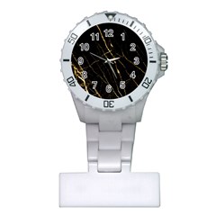 Black Marble Plastic Nurses Watch by NouveauDesign