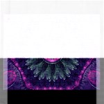 Beautiful Hot Pink And Gray Fractal Anemone Kisses Rectangular Jigsaw Puzzl Front