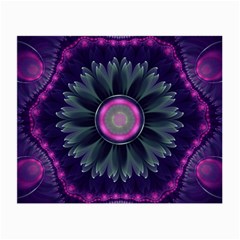 Beautiful Hot Pink And Gray Fractal Anemone Kisses Small Glasses Cloth (2-side) by jayaprime