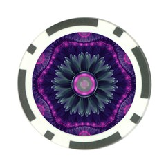 Beautiful Hot Pink And Gray Fractal Anemone Kisses Poker Chip Card Guard (10 Pack) by jayaprime