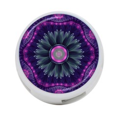 Beautiful Hot Pink And Gray Fractal Anemone Kisses 4-port Usb Hub (two Sides)  by jayaprime