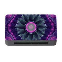 Beautiful Hot Pink And Gray Fractal Anemone Kisses Memory Card Reader With Cf