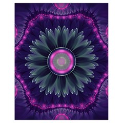 Beautiful Hot Pink And Gray Fractal Anemone Kisses Drawstring Bag (small) by jayaprime