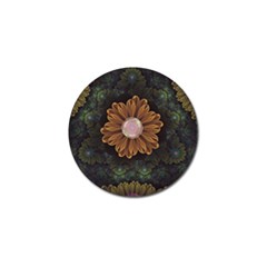 Abloom In Autumn Leaves With Faded Fractal Flowers Golf Ball Marker (4 Pack) by jayaprime