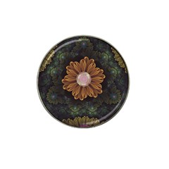 Abloom In Autumn Leaves With Faded Fractal Flowers Hat Clip Ball Marker (10 Pack) by jayaprime