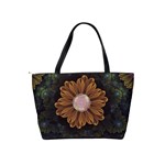 Abloom in Autumn Leaves with Faded Fractal Flowers Shoulder Handbags Back