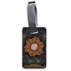 Abloom In Autumn Leaves With Faded Fractal Flowers Luggage Tags (one Side)  by jayaprime