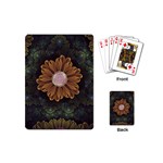 Abloom in Autumn Leaves with Faded Fractal Flowers Playing Cards (Mini)  Back