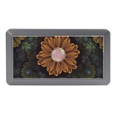 Abloom In Autumn Leaves With Faded Fractal Flowers Memory Card Reader (mini) by jayaprime