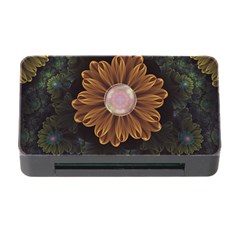 Abloom In Autumn Leaves With Faded Fractal Flowers Memory Card Reader With Cf by jayaprime