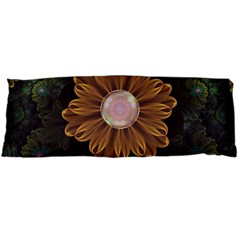 Abloom In Autumn Leaves With Faded Fractal Flowers Body Pillow Case (dakimakura) by jayaprime