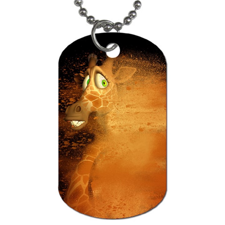 The Funny, Speed Giraffe Dog Tag (One Side)