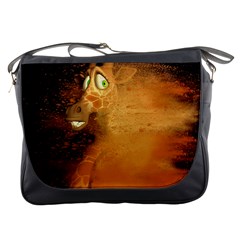 The Funny, Speed Giraffe Messenger Bags by FantasyWorld7