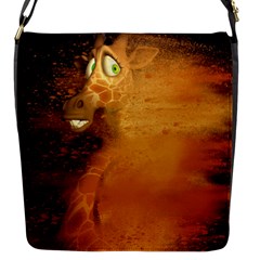 The Funny, Speed Giraffe Flap Messenger Bag (s) by FantasyWorld7