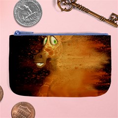 The Funny, Speed Giraffe Large Coin Purse by FantasyWorld7