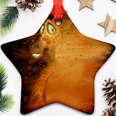 The Funny, Speed Giraffe Ornament (star) by FantasyWorld7