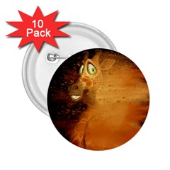 The Funny, Speed Giraffe 2 25  Buttons (10 Pack)  by FantasyWorld7