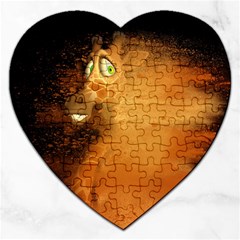 The Funny, Speed Giraffe Jigsaw Puzzle (heart) by FantasyWorld7