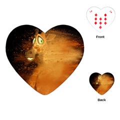 The Funny, Speed Giraffe Playing Cards (heart)  by FantasyWorld7