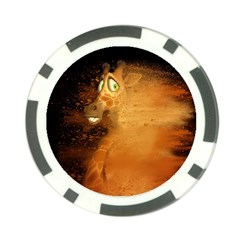 The Funny, Speed Giraffe Poker Chip Card Guard