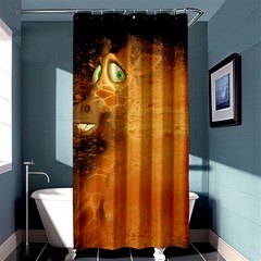 The Funny, Speed Giraffe Shower Curtain 36  X 72  (stall)  by FantasyWorld7