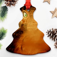 The Funny, Speed Giraffe Christmas Tree Ornament (two Sides) by FantasyWorld7