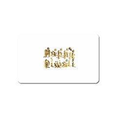 Happy Diwali Gold Golden Stars Star Festival Of Lights Deepavali Typography Magnet (name Card) by yoursparklingshop