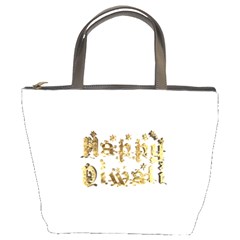 Happy Diwali Gold Golden Stars Star Festival Of Lights Deepavali Typography Bucket Bags by yoursparklingshop