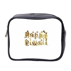 Happy Diwali Gold Golden Stars Star Festival Of Lights Deepavali Typography Mini Toiletries Bag 2-side by yoursparklingshop