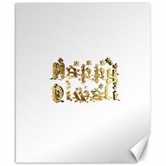 Happy Diwali Gold Golden Stars Star Festival Of Lights Deepavali Typography Canvas 8  X 10  by yoursparklingshop