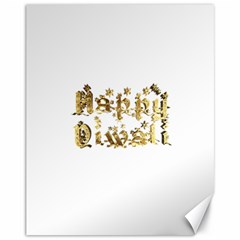 Happy Diwali Gold Golden Stars Star Festival Of Lights Deepavali Typography Canvas 11  X 14   by yoursparklingshop