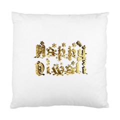 Happy Diwali Gold Golden Stars Star Festival Of Lights Deepavali Typography Standard Cushion Case (two Sides) by yoursparklingshop