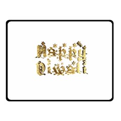 Happy Diwali Gold Golden Stars Star Festival Of Lights Deepavali Typography Fleece Blanket (small) by yoursparklingshop