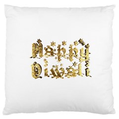 Happy Diwali Gold Golden Stars Star Festival Of Lights Deepavali Typography Standard Flano Cushion Case (one Side) by yoursparklingshop