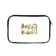 Happy Diwali Gold Golden Stars Star Festival Of Lights Deepavali Typography Apple Macbook Pro 13  Zipper Case by yoursparklingshop