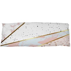 Collage,white Marble,gold,silver,black,white,hand Drawn, Modern,trendy,contemporary,pattern Body Pillow Case (dakimakura) by NouveauDesign