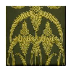 Art Nouveau Green Tile Coasters by NouveauDesign