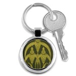 Art nouveau green Key Chains (Round)  Front