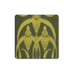 Art Nouveau Green Square Magnet by NouveauDesign