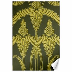 Art Nouveau Green Canvas 12  X 18   by NouveauDesign